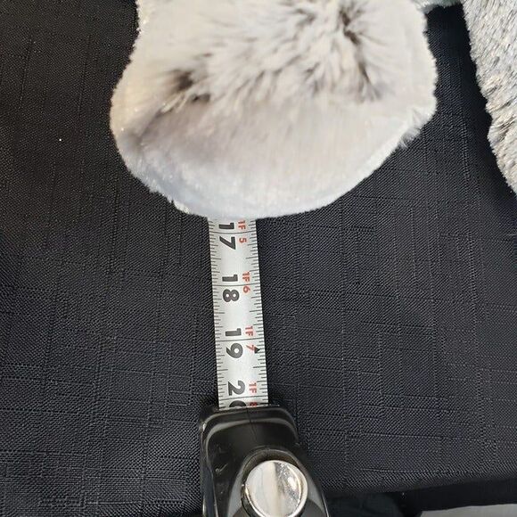 Adorable Huggable Hugfun Christmas Gray Teddy Bear Plush Stuffed Animal 17" - Picture 7 of 8